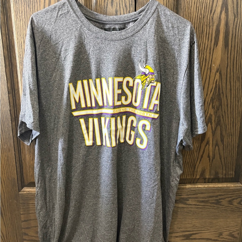 Team Apparel Heather Gray MN Vikings NFL T-Shirt